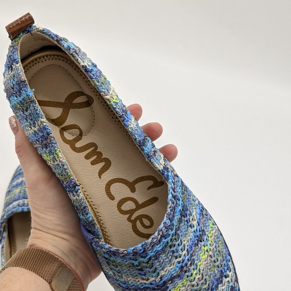 Sam Edelman Khloe Blue Raffia Espadrille Flats 8.5 - Picture 9 of 9